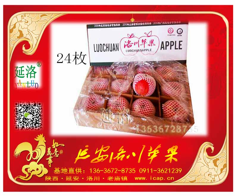 24头经典白装陕西延安洛川苹果